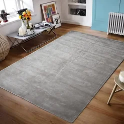 Vloerkleden Kinderkamer|Hoogpolige Vloerkleden-Dutch Lifestyle - Viscose - Vloerkleed - 195x300cm - Grijs
