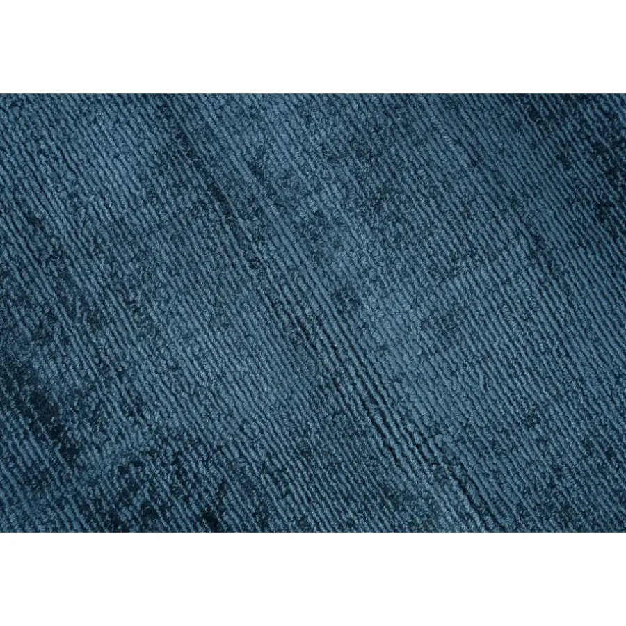 Dutch Lifestyle - Viscose - Vloerkleed - 115cm rond - Blauw