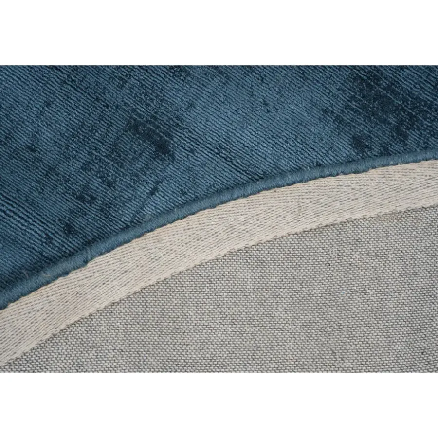Dutch Lifestyle - Viscose - Vloerkleed - 115cm rond - Blauw