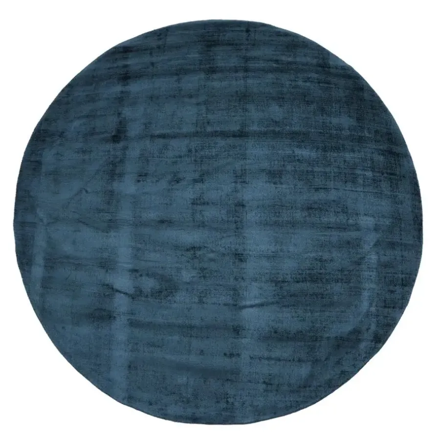 Vloerkleden Kinderkamer-Dutch Lifestyle - Viscose - Vloerkleed - 195cm rond - Blauw