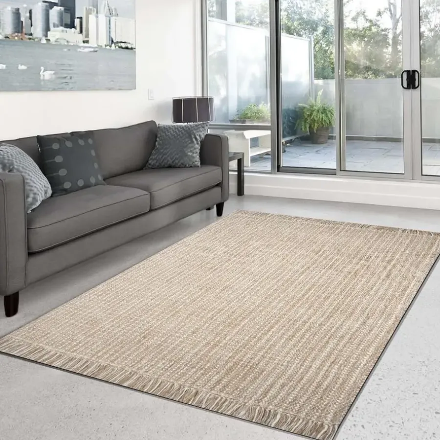 Vloerkleden Kinderkamer-Dutch Lifestyle - Wol - Vloerkleed - 195x300cm - Beige
