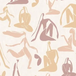 Behang-Dutch Wallcoverings - Arty Woman beige/oudroze/oker - 0,53x10,05m
