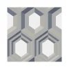 Behang-Dutch Wallcoverings - Galactik retro grijs/blauw - 0,53x10,05m