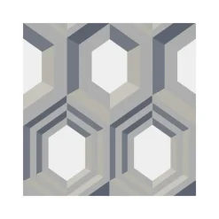 Behang-Dutch Wallcoverings - Galactik retro grijs/blauw - 0,53x10,05m