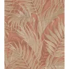 Behang-Dutch Wallcoverings - Grace Tropical palm leaf brown/gold - GR322106