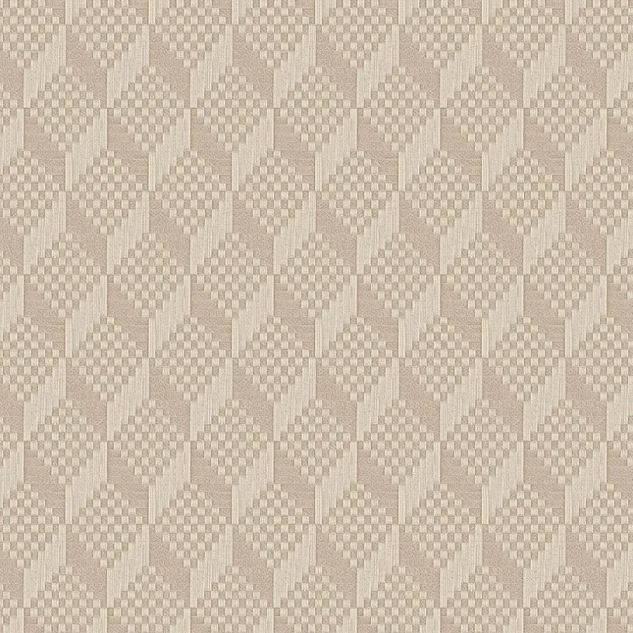 Dutch Wallcoverings - Grace 3d stitched cube beige - GR322305
