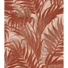 Behang-Dutch Wallcoverings - Grace Tropical palm leaf orange/beige - GR322107