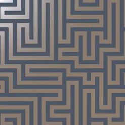 Behang-Dutch Wallcoverings - Indulgence Maze navy - 0,53x10,05m