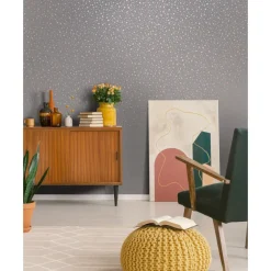 Behang-Dutch Wallcoverings - Indulgence Terrazzo grey/rose/gold -0,53x10,05m