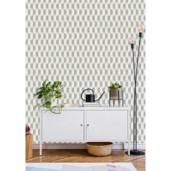 Behang-Dutch Wallcoverings - Inspiration Wall kubus blauw - 0,53x10,05m