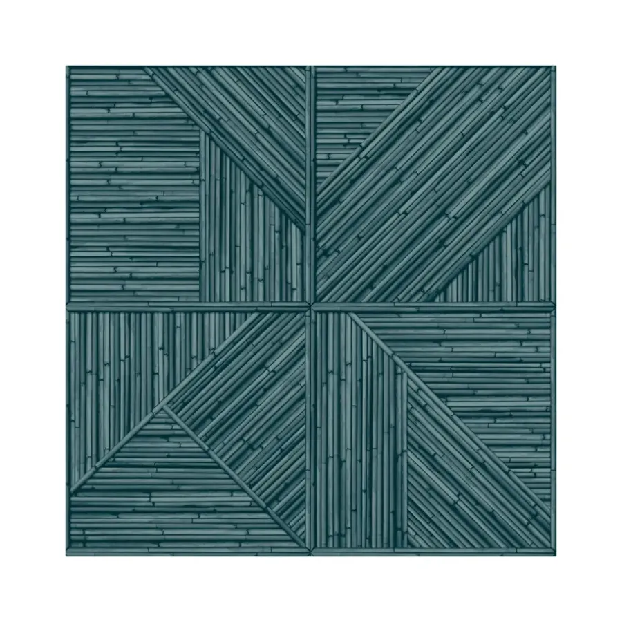 Behang-Dutch Wallcoverings - Jungle Fever Paglia blauw - 0,53x10,05m
