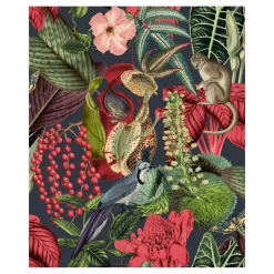 Behang-Dutch Wallcoverings - Jungle Fever Amazon roze/groen - 0,53x10,05m