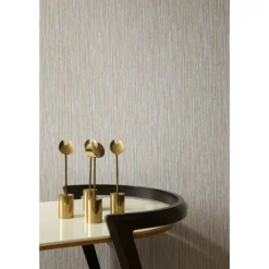 Dutch Wallcoverings - More Textures uni/streepje bruin - 0,53x10,05m