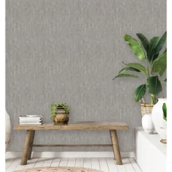 Behang-Dutch Wallcoverings - More Textures uni grijs/bruin - 0,53x10,05m