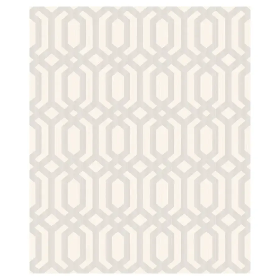 Dutch Wallcoverings - Myriad Kerala Trellis wit/zilver - 0,53x10,05m
