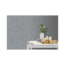 Dutch Wallcoverings - Odyssee uni donkergrijs - 0,53x10,05m