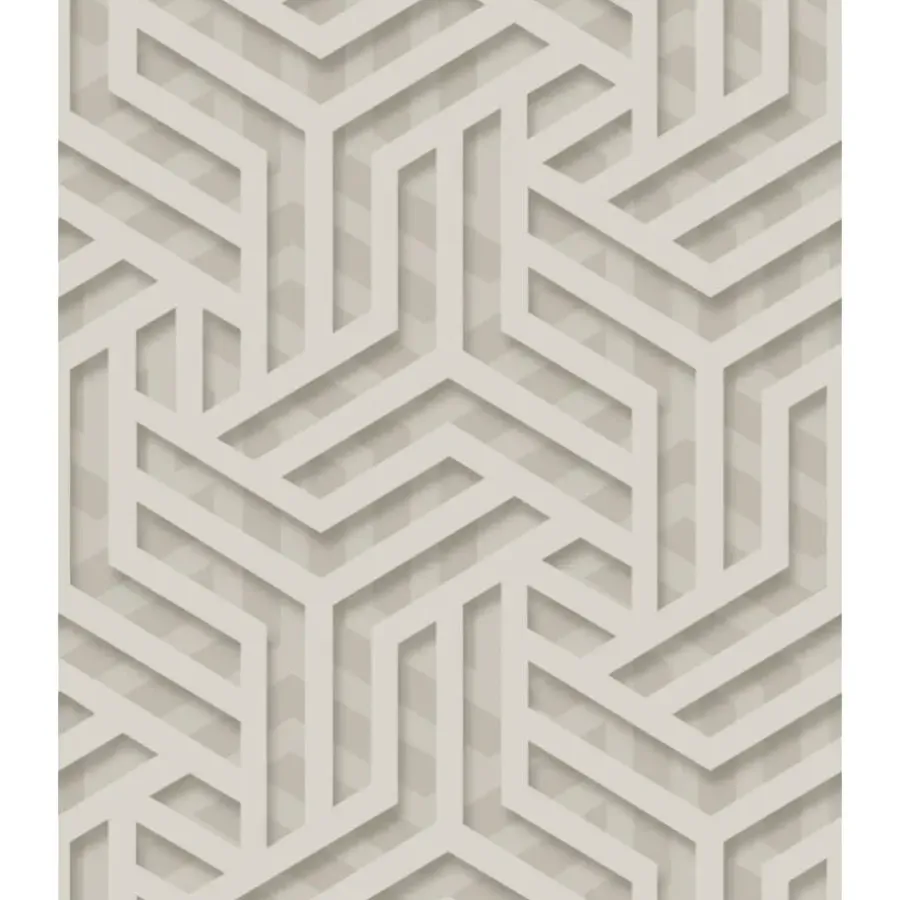 Dutch Wallcoverings - Onyx dessin grijs/zilver - 0,53x10,05m