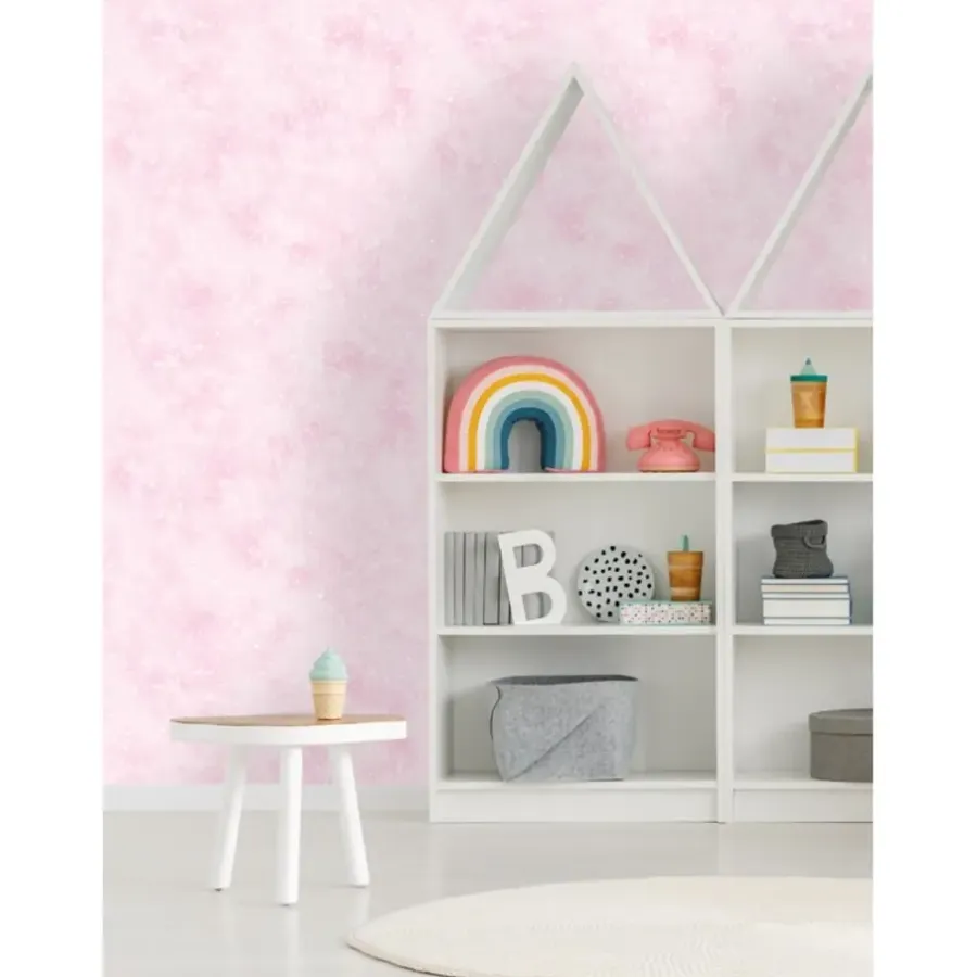 Behang-Dutch Wallcoverings - Over The Rainbow- Sparkles Pink - 0,53x10,05m