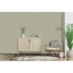 Dutch Wallcoverings - Palma uni donkerbeige - 0,53x10,05m