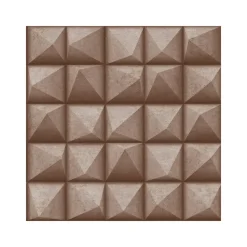 Dutch Wallcoverings - Reflets 3D vierkant koper - 0,53x10,05m