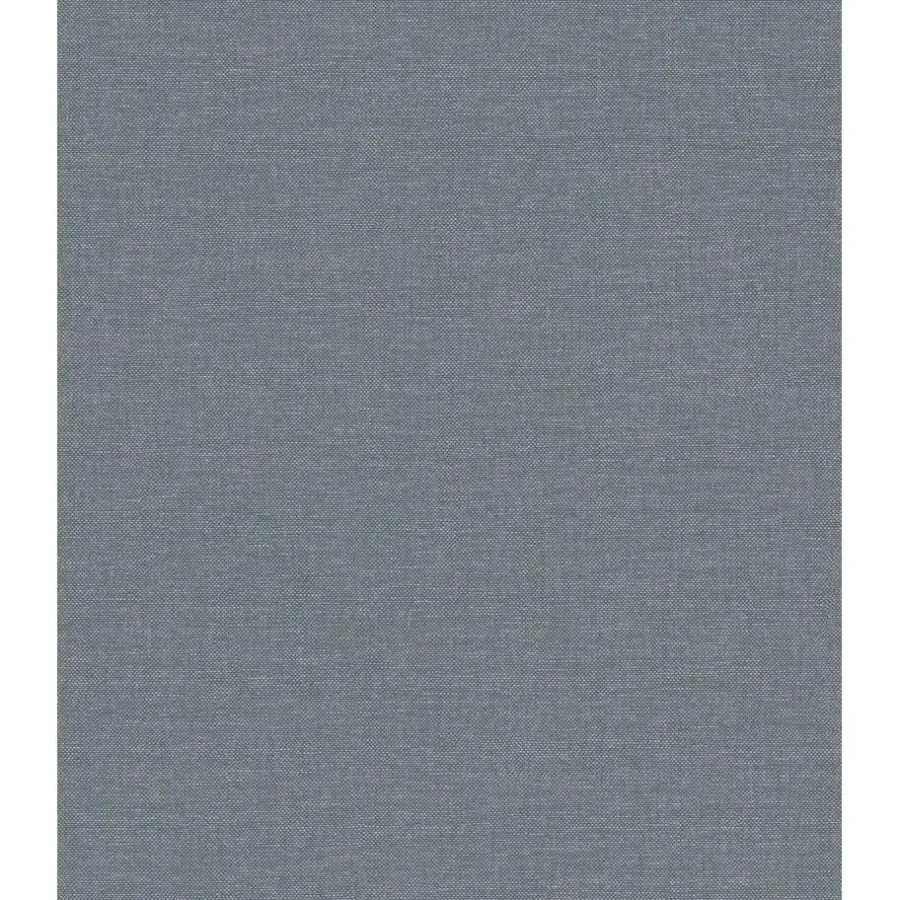 Dutch Wallcoverings Vliesbehang Linen & Textures uni - blauw - 10,05m x 53cm