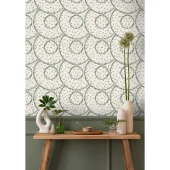 Behang-Dutch Wallcoverings Vliesbehang Artifice mozaïc tegel - beige/groen - 10m x 53cm