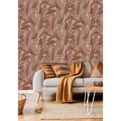 Behang-Dutch Wallcoverings Vliesbehang Renaissance leaves - rust - 10,05m x 53cm