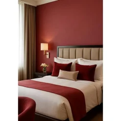 Behang-Dutch Wallcoverings Vliesbehang Linen & Textures uni - rood - 10,05m x 53cm