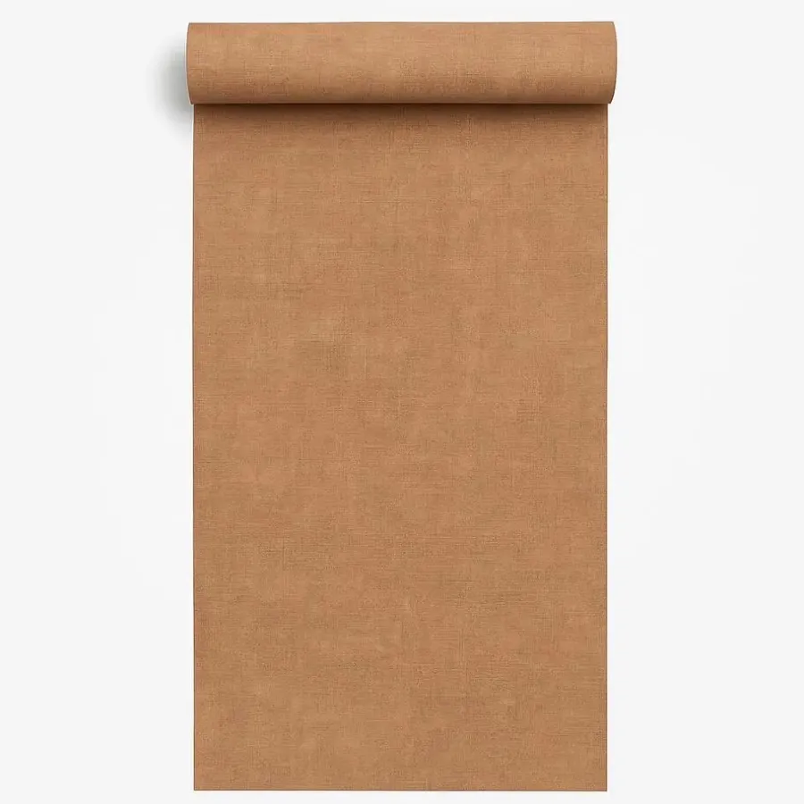 Behang-Dutch Wallcoverings Vliesbehang Linen & Textures uni - browngold - 10,05m x 53cm
