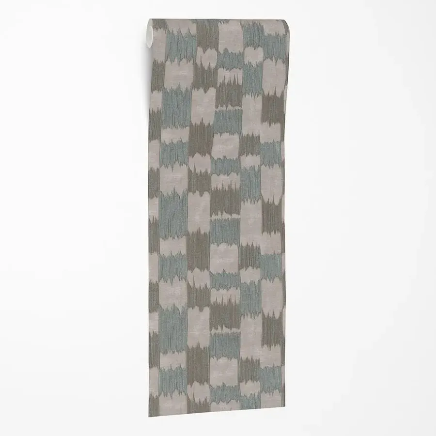 Behang-Dutch Wallcoverings Vliesbehang Renaissance textured loom - blauw - 10m x 53cm