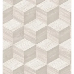 Dutch Wallcoverings Vliesbehang Renaissance natural cube - offwhite - 10m x 53cm