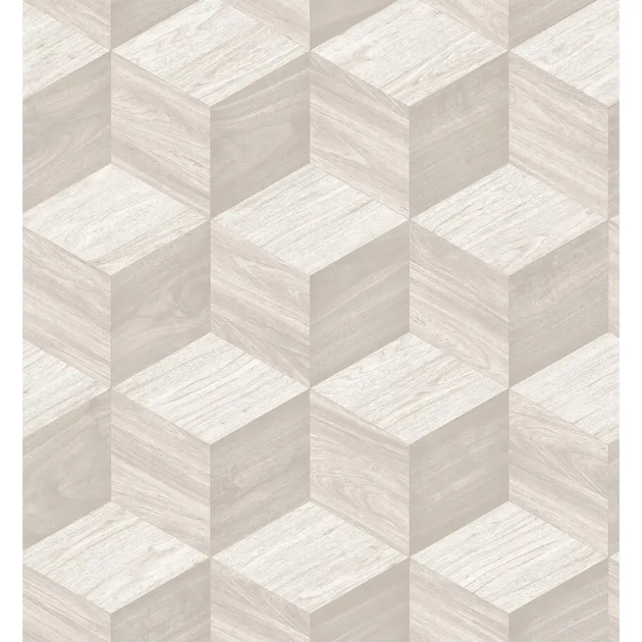 Dutch Wallcoverings Vliesbehang Renaissance natural cube - offwhite - 10m x 53cm
