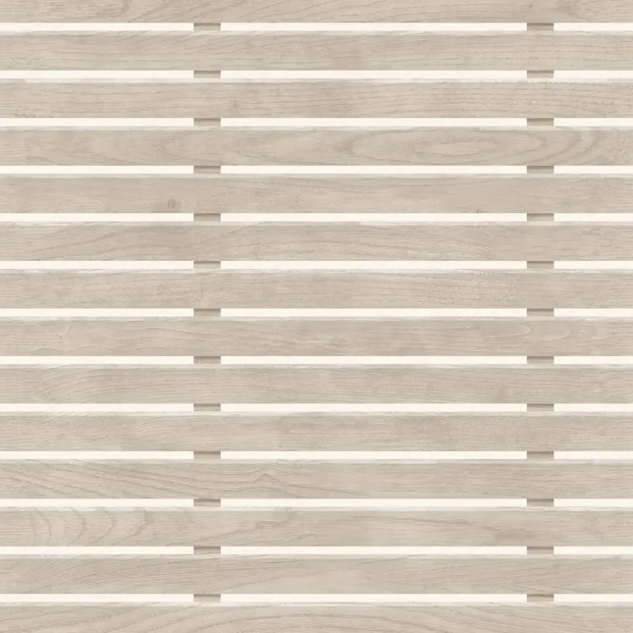 Behang-Dutch Wallcoverings Vliesbehang Artifice planken - beige/wit - 10,05m x 53cm