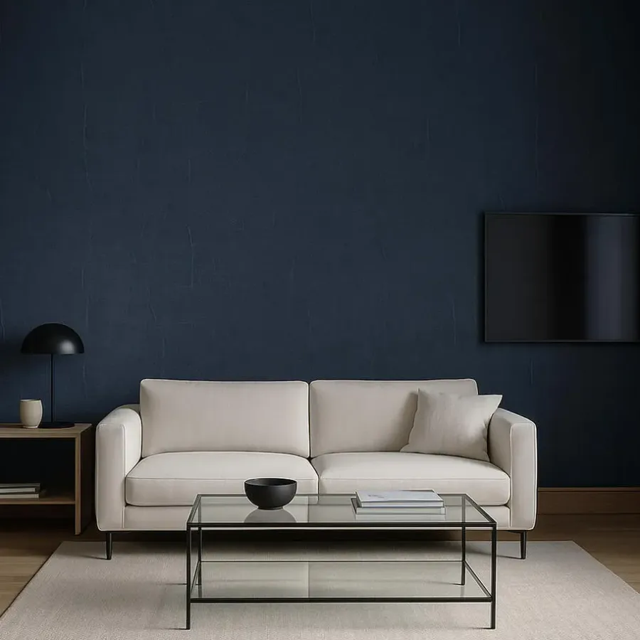 Dutch Wallcoverings Vliesbeh. Renaissance watermarked fabric - blauw - 10mx53cm
