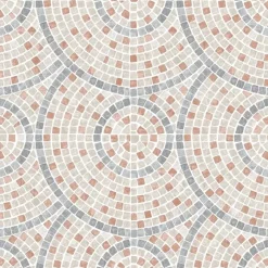 Behang-Dutch Wallcoverings Vliesbehang Artifice mozaïc tegel - beige/terra - 10m x 53cm