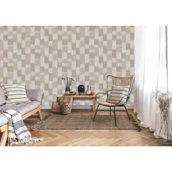 Behang-Dutch Wallcoverings Vliesbehang Renaissance textured loom - beige - 10m x 53cm