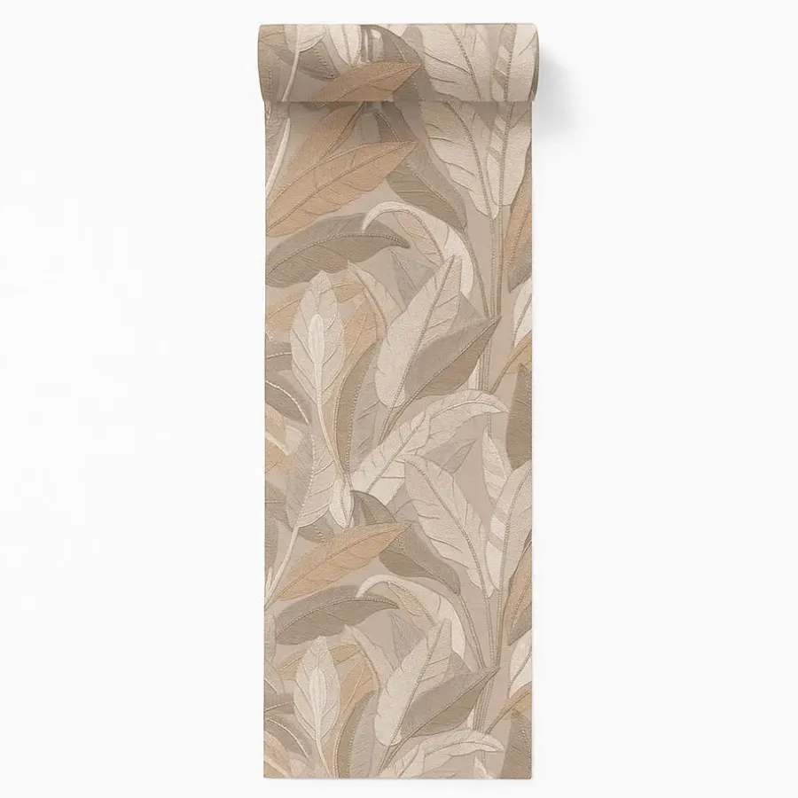 Behang-Dutch Wallcoverings Vliesbehang Renaissance leaves - taupe - 10,05m x 53cm