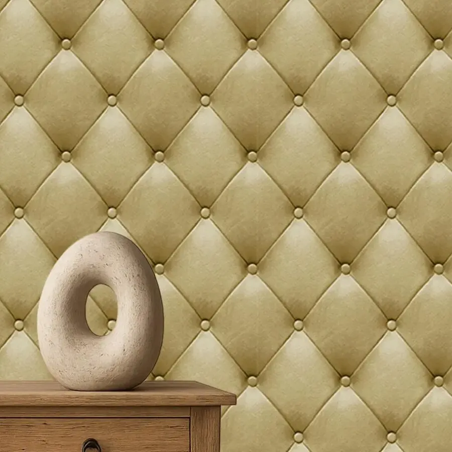 Behang-Dutch Wallcoverings Vliesbehang Artifice kapiton - oker - 10,05m x 53cm