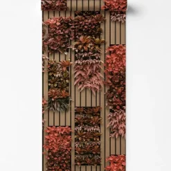 Dutch Wallcoverings Vliesbehang Artifice planken/planten - beige/grn - 10mx53cm