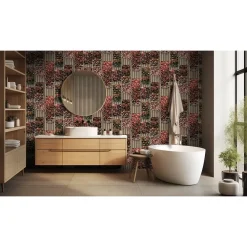 Dutch Wallcoverings Vliesbehang Artifice planken/planten - beige/grn - 10mx53cm