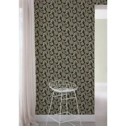 Dutch Wallcoverings Vliesbehang Arcadia palm forest - zwart - 10,05m x 53cm