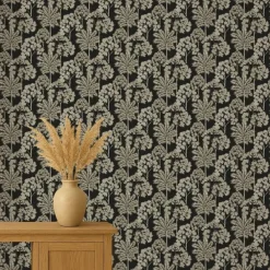 Dutch Wallcoverings Vliesbehang Arcadia palm forest - zwart - 10,05m x 53cm