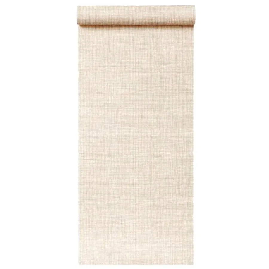Behang-Dutch Wallcoverings Vliesbehang Fabric Touch weave - crème - 10,05m x 53cm