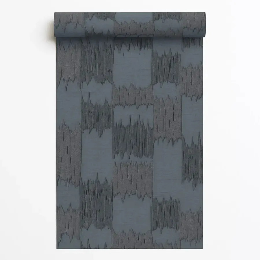 Dutch Wallcoverings Vliesbehang Renaissance textured loom - blauw - 10m x 53cm