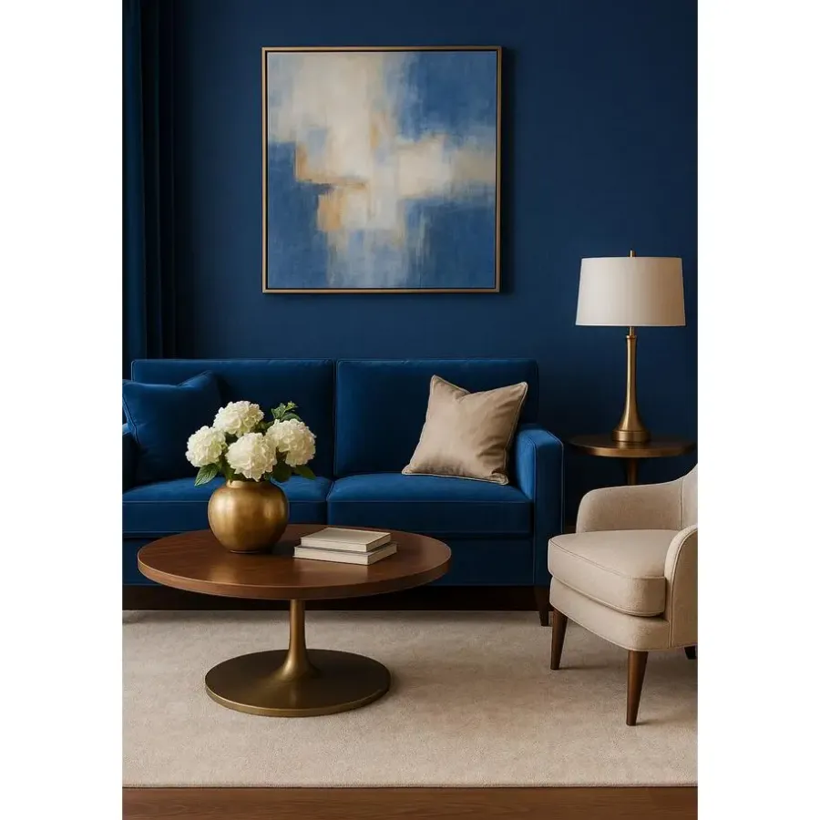 Dutch Wallcoverings Vliesbehang Linen & Textures uni - darkblue - 10,05m x 53cm