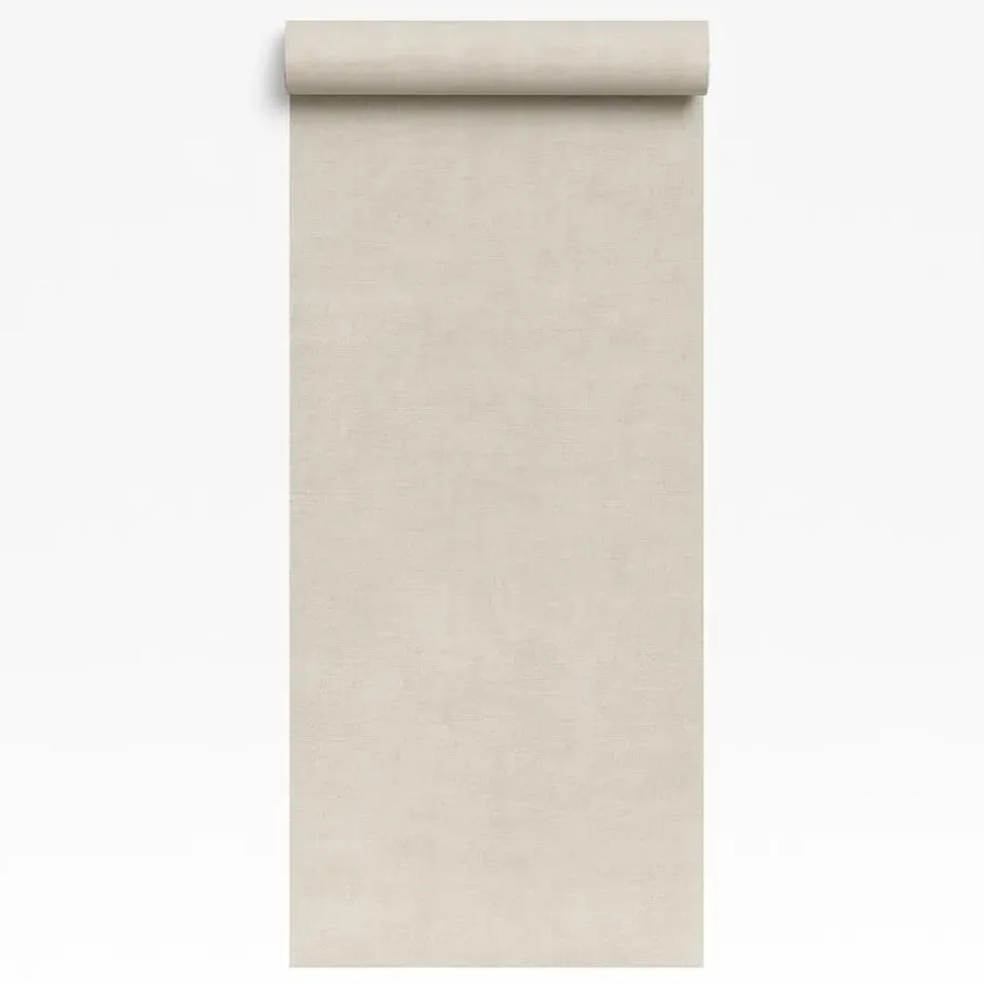 Behang-Dutch Wallcoverings Vliesbehang Linen & Textures uni - beige - 10,05m x 53cm
