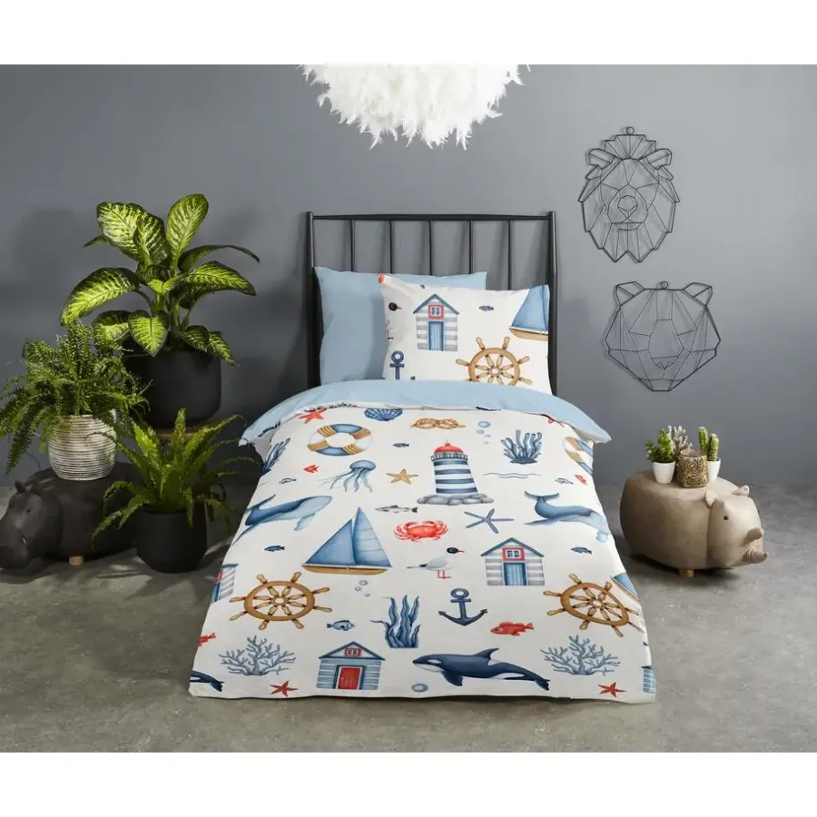 Kinderdekbedovertrekken-Good Morning Duvet cover 100x135 + 1* 40x60 cm