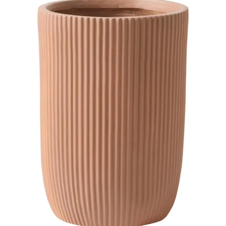 Leen Bakker EANTIO - Bloempot - 37 x 37 x 56 cm - Bruin - Kleivezels