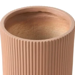 Leen Bakker EANTIO - Bloempot - 37 x 37 x 56 cm - Bruin - Kleivezels