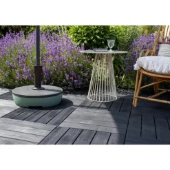 Parasolvoeten-EDA Parasolvoet Rattan - rond - groen - D45 cm - 20 liter